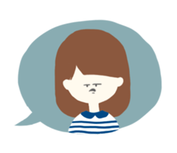 A face of a girl sticker #6719834