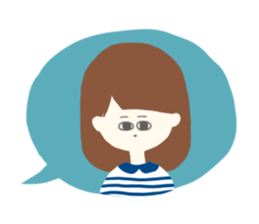 A face of a girl sticker #6719838