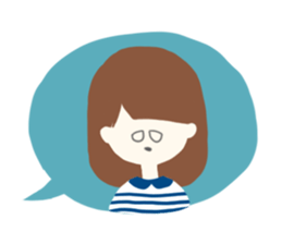 A face of a girl sticker #6719839