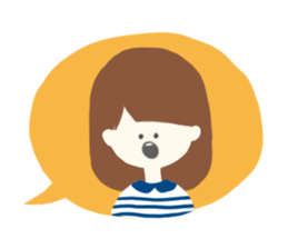 A face of a girl sticker #6719841