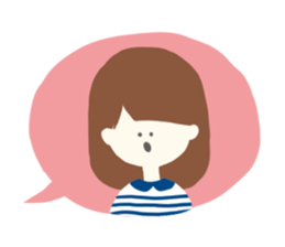 A face of a girl sticker #6719846