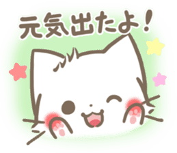 mild-fluffy-White cat -Concern- sticker #6720137