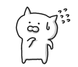 fluffy shy  cat sticker #6722051