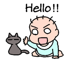 Baby and Cat EnglishVer. sticker #6724253