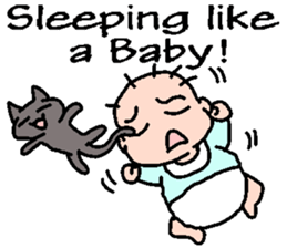 Baby and Cat EnglishVer. sticker #6724260