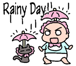 Baby and Cat EnglishVer. sticker #6724270