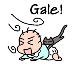 Baby and Cat EnglishVer. sticker #6724272
