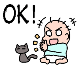 Baby and Cat EnglishVer. sticker #6724273