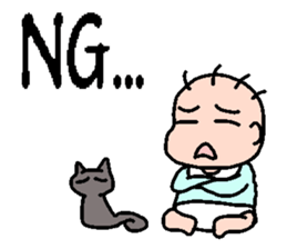 Baby and Cat EnglishVer. sticker #6724274