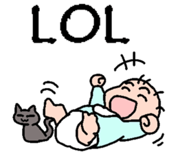 Baby and Cat EnglishVer. sticker #6724275