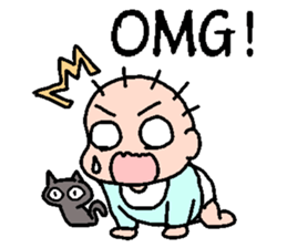 Baby and Cat EnglishVer. sticker #6724276