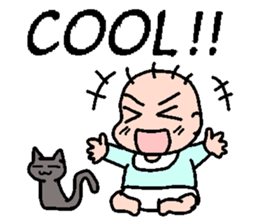Baby and Cat EnglishVer. sticker #6724277