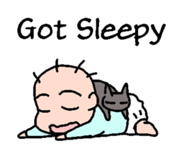 Baby and Cat EnglishVer. sticker #6724281