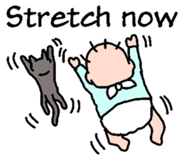 Baby and Cat EnglishVer. sticker #6724286
