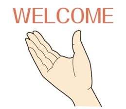 Realistic hand sticker #6724778