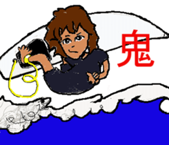 Surfer trio sticker #6725720