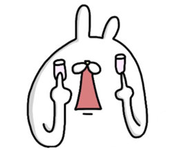 Unemployed rabbit2 sticker #6727840