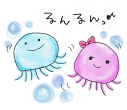 Heart  warming by the sea creatures sticker #6727888