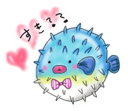 Heart  warming by the sea creatures sticker #6727922