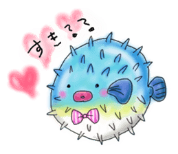 Heart  warming by the sea creatures sticker #6727922