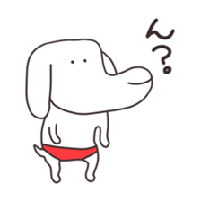 The puppy of red underpants. sticker #6728690