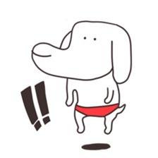The puppy of red underpants. sticker #6728706