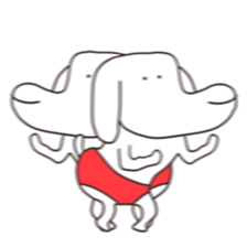 The puppy of red underpants. sticker #6728721