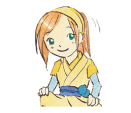 Yukako's yellow bandana sticker #6728770