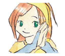 Yukako's yellow bandana sticker #6728777