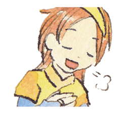 Yukako's yellow bandana sticker #6728780