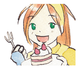 Yukako's yellow bandana sticker #6728788