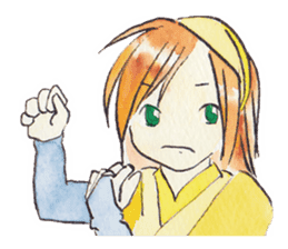 Yukako's yellow bandana sticker #6728791