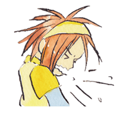 Yukako's yellow bandana sticker #6728794