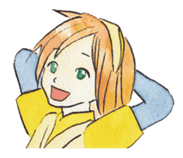 Yukako's yellow bandana sticker #6728797
