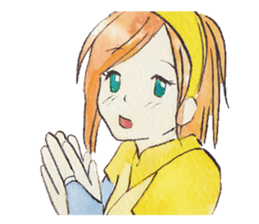 Yukako's yellow bandana sticker #6728804