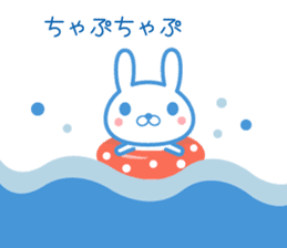 Summer color rabbit sticker #6730513