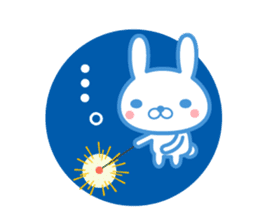 Summer color rabbit sticker #6730515