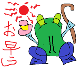 Moustache Frog-Gentleman sticker #6730688