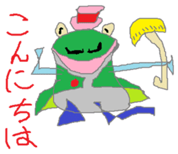 Moustache Frog-Gentleman sticker #6730689