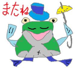 Moustache Frog-Gentleman sticker #6730691