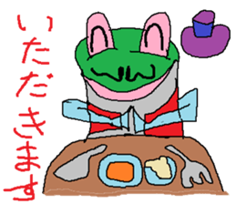 Moustache Frog-Gentleman sticker #6730695