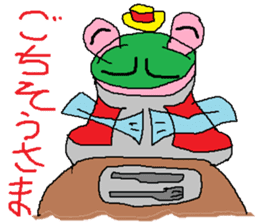 Moustache Frog-Gentleman sticker #6730696