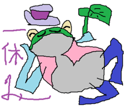 Moustache Frog-Gentleman sticker #6730703