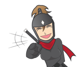 Ninja girl so cute sticker #6730906