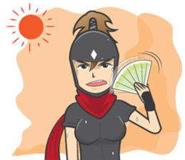 Ninja girl so cute sticker #6730927