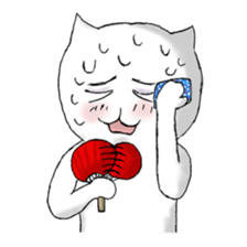 The cat is sensitive to heat. sticker #6731610