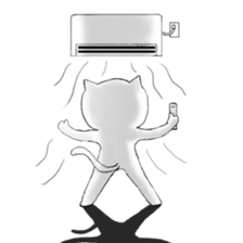 The cat is sensitive to heat. sticker #6731613