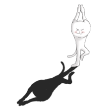 The cat is sensitive to heat. sticker #6731620