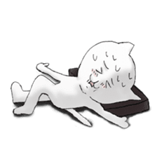 The cat is sensitive to heat. sticker #6731629