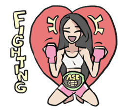 AsB - Muay Thai I Love U sticker #6731686